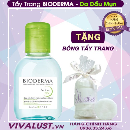 [100ml] Nước tẩy trang BIODERMA Sébium H2O - Dành cho da dầu, da mụn