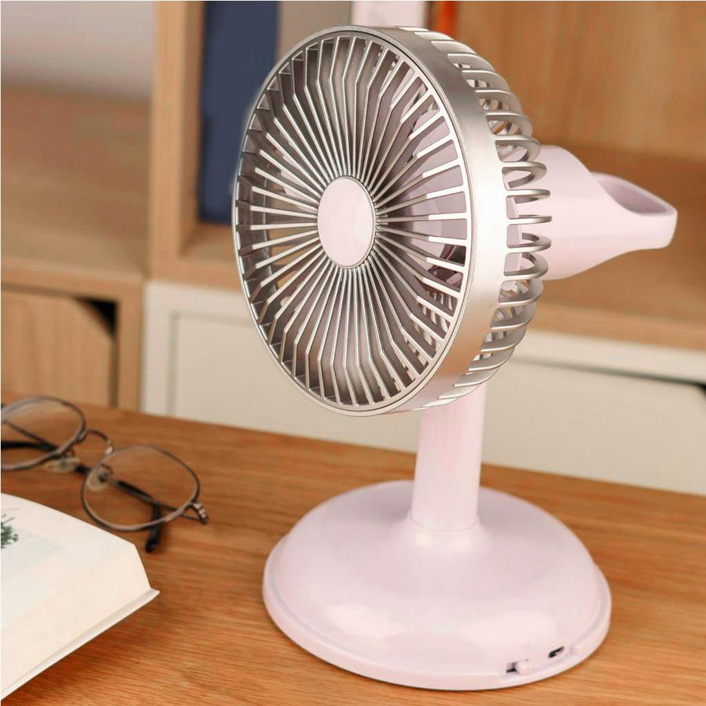 Quạt để bàn kiểu dáng vintage （tặng pin）- nhỏ Di động đơn giản Cổ điển màu tinh khiết Sạc USB cho mùa hè - Oxygen072