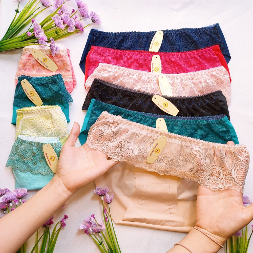 Quần lót đúc su thun lạnh pha ren thoáng mát siêu đẹp | BigBuy360 - bigbuy360.vn