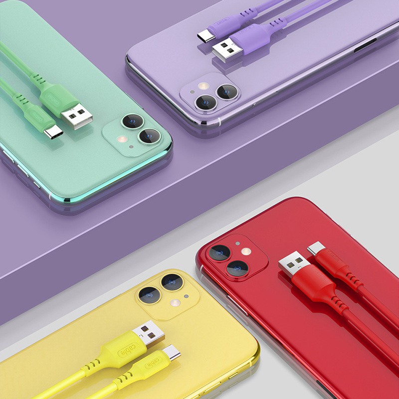 Dây Cáp Sạc Nhanh USB Type C Bằng Silicon Cho Xiaomi Redmi Samsung OPPO Vivo Android