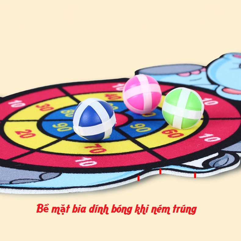 Đồ Chơi Phi Tiêu Bóng Dính Hình Con Vật Tặng Kèm 3 Bóng Cho Bé