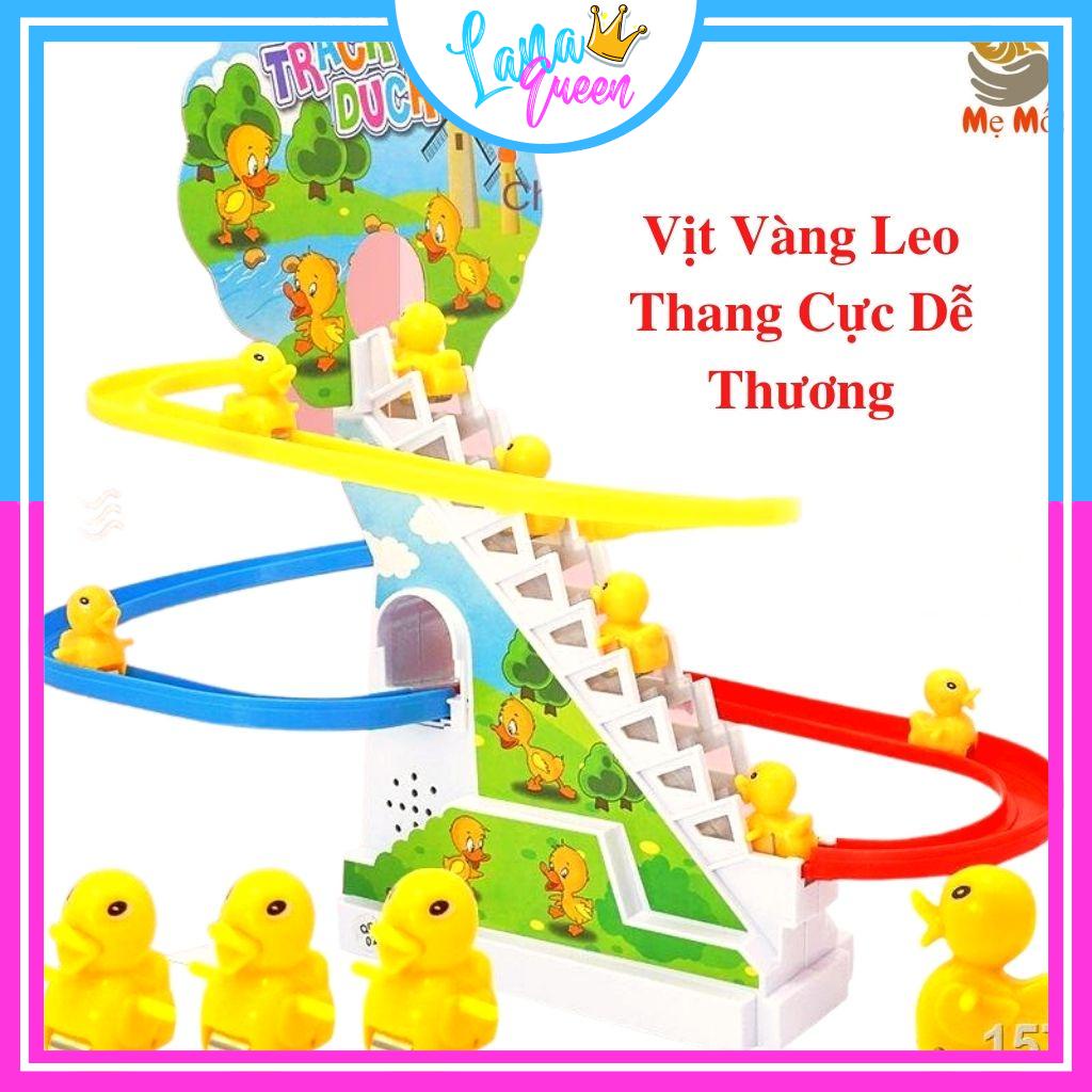 Đồ Chơi Cầu Trượt Vịt Vàng Leo Thang Phát Nhạc Cực Vui Tai Cho Bé Yêu