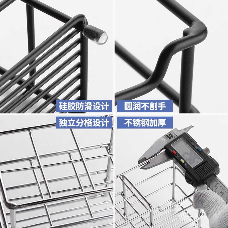 Giá đỡ bàn chải đánh răng TAILI bằng thép không gỉ không đục lỗ sáng tạo