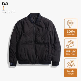Áo khoác phao nam Wind Jacket màu đen, giữ nhiệt siêu nhẹ chống nước BENTONI