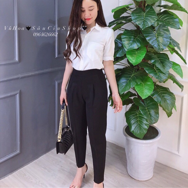 Quần baggi đen cao cấp