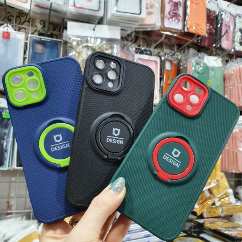 Ốp lưng iPhone 11pro dẻo màu có bảo vệ camera kèm iring