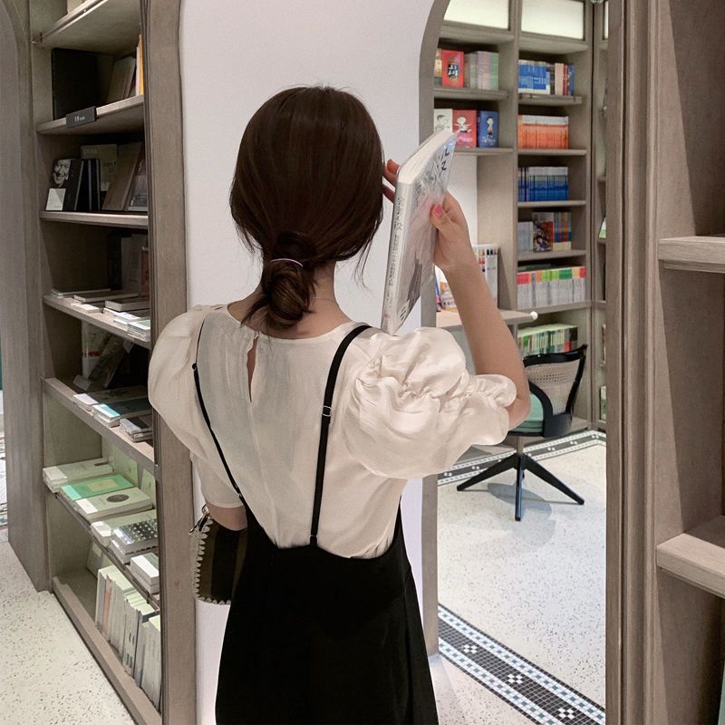 bộ áo Quần ống rộng cạp cao, quần yếm nữ | BigBuy360 - bigbuy360.vn