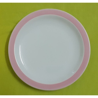 Đĩa gốm sứ viền hồng 15,5cm