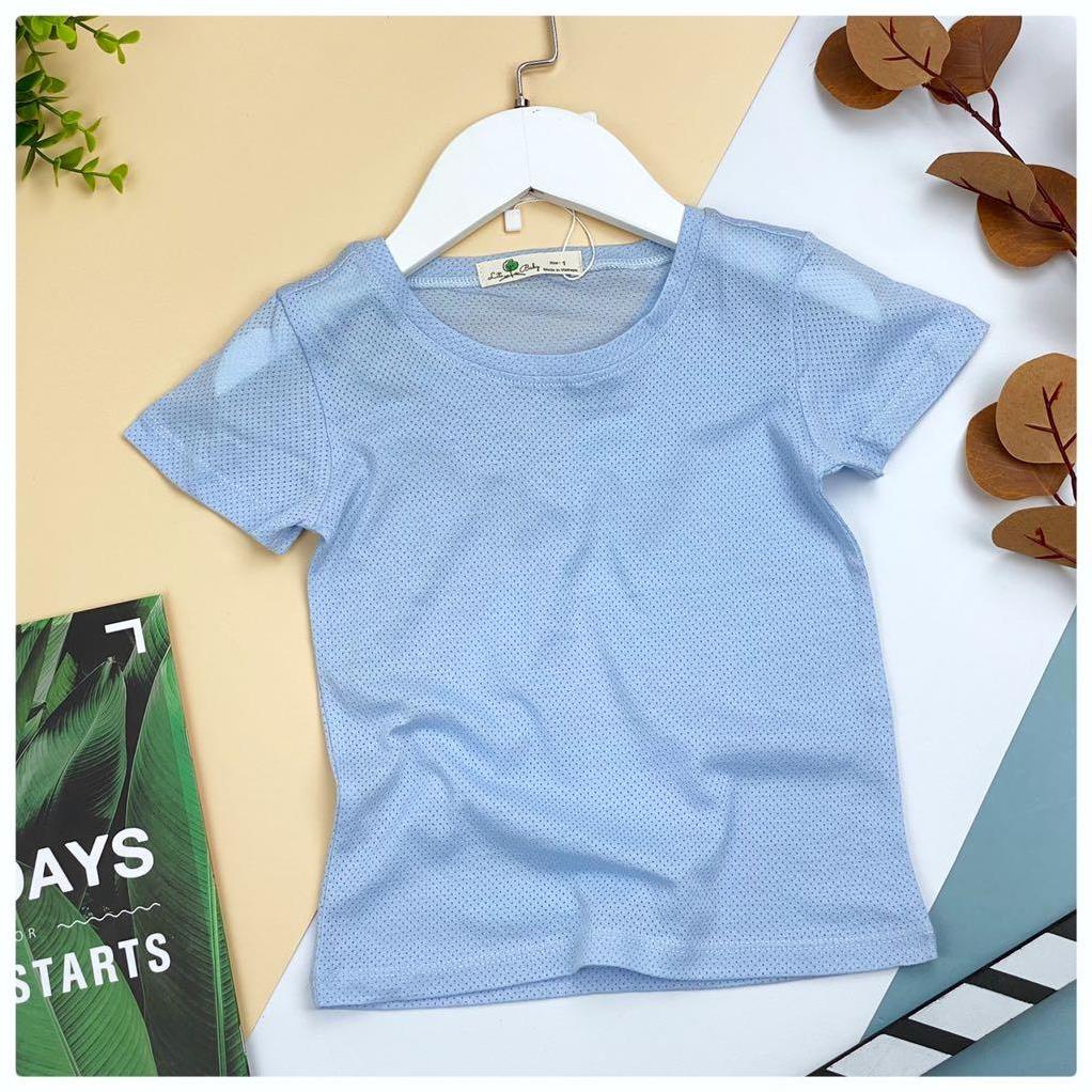Áo LITIBABY bé trai vải lưới trơn AVL01