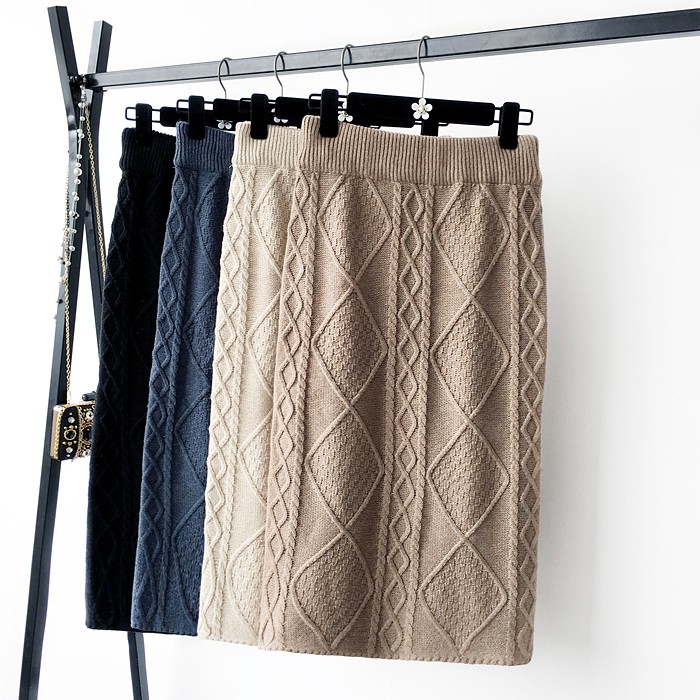 CHÂN VÁY LEN DÀY DỆT HÌNH THOI | BigBuy360 - bigbuy360.vn