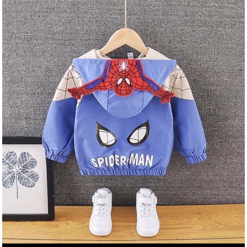 Áo Gió 2Lớp Cho Bé Nam Nữ In Hình Siêu Nhân Ngộ Nghĩnh chất liệu gió chống nước nhẹ tránh gió hiệu quả