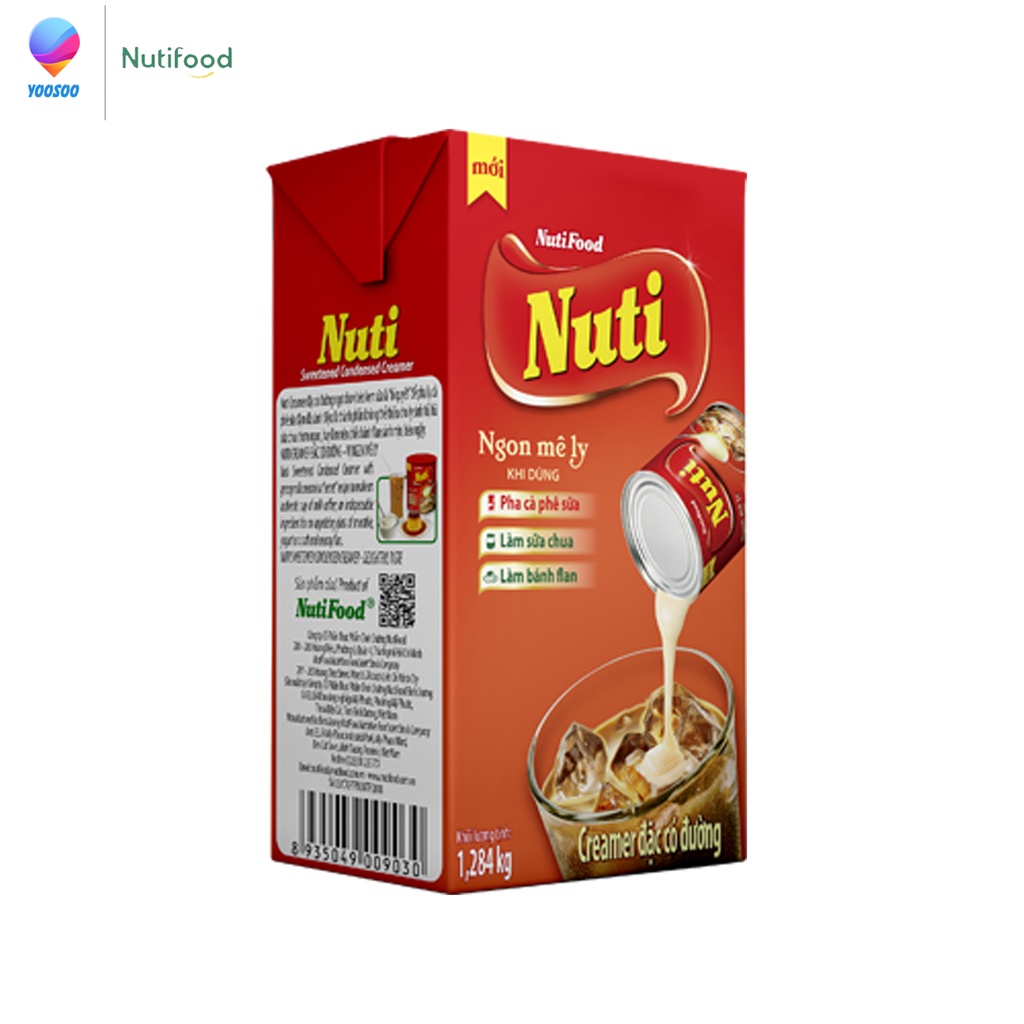 Hộp Creamer Đặc Sữa Pha Chế Sữa Đặc Có Đường NutiMilk Hộp 1,284 kg - NUTIFOOD - YOOSOO MALL