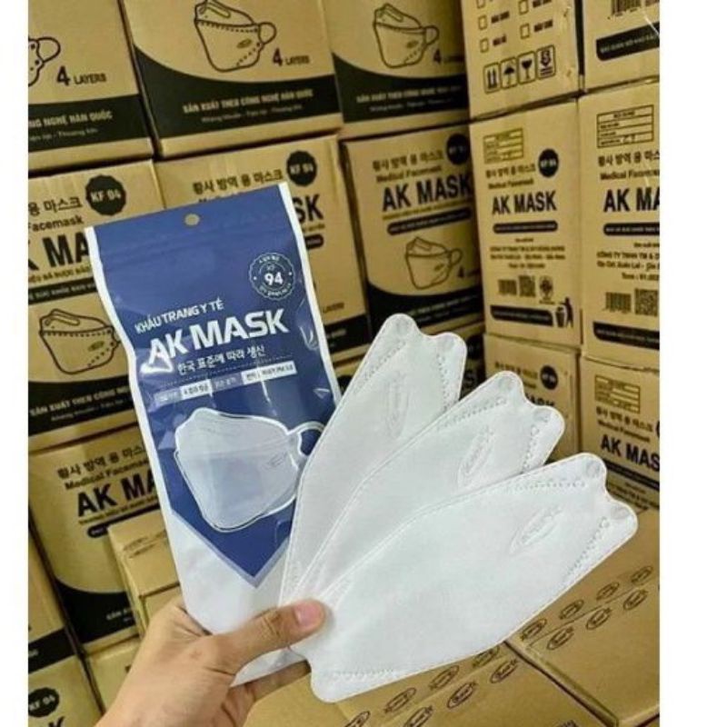 ComBo 50 CÁI KHẨU TRANG 4D KF94 SIÊU CHỐNG BỤI MỊN,VI KHUẨN, HIỆU AK MASK_ HÀNG CHÍNH HÃNG