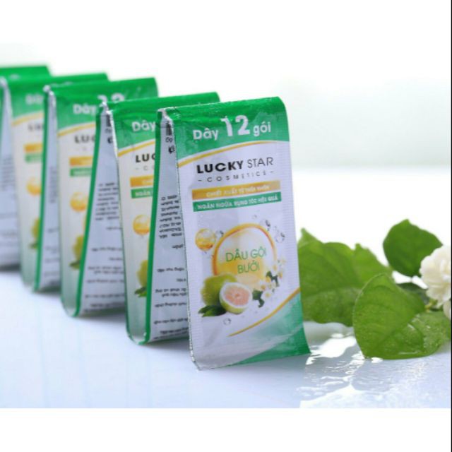 Dầu gội tinh dầu bưởi dây Lucky Star 6g*12 gói Lucky Star