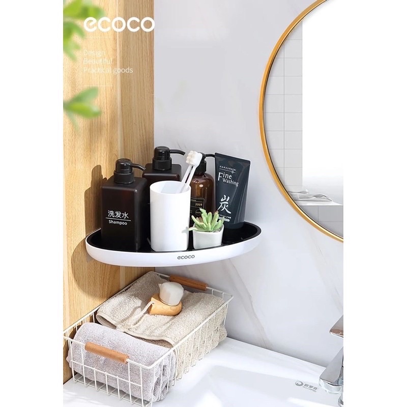 Kệ góc Ecoco dán siêu chắc, không cần khoan tường