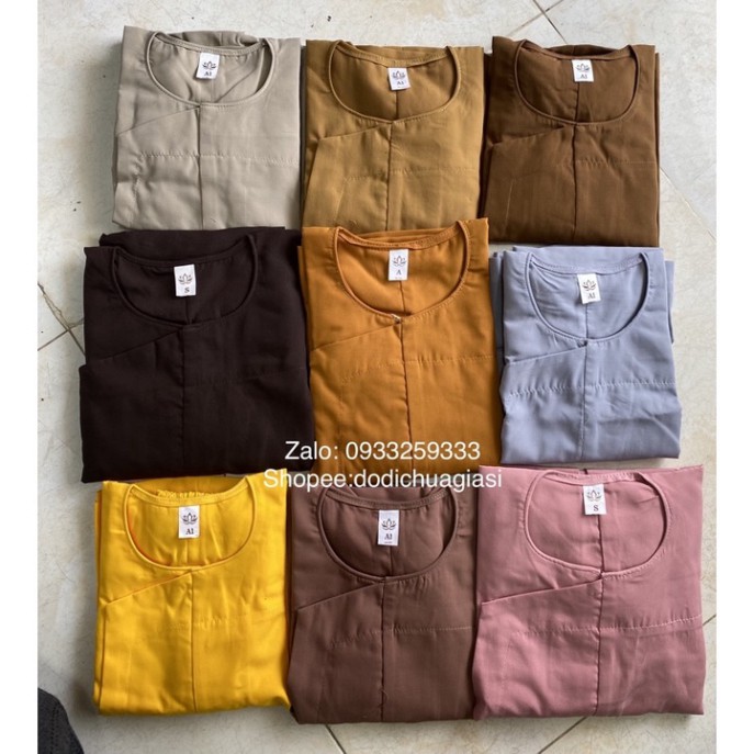 Đồ Lam Đi Chùa # Vạt Hò Cho Bé Vải Thoáng Mát # Quần Áo Bé Trai Gái - Đồ lam đi chùa - Set lam Phật tử