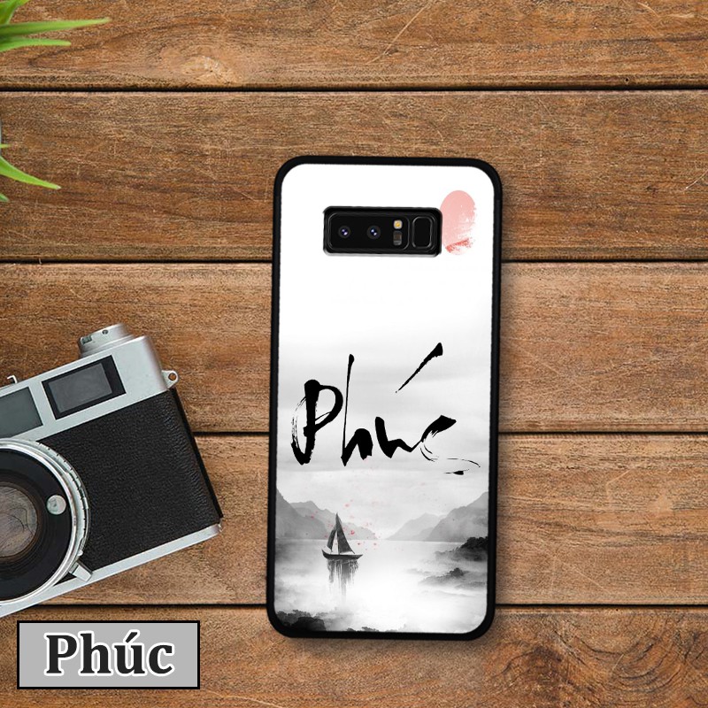 Ốp lưng kính 3D Samsung Galaxy Note 8 - chữ thư pháp ý nghĩa