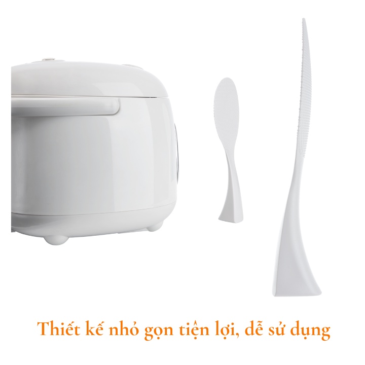 Muỗng xới cơm inochi, thiết kế chống dính đế đứng, nhựa nguyên sinh cao cấp không BPA độc hại chống bám bẩn, dễ vệ sinh