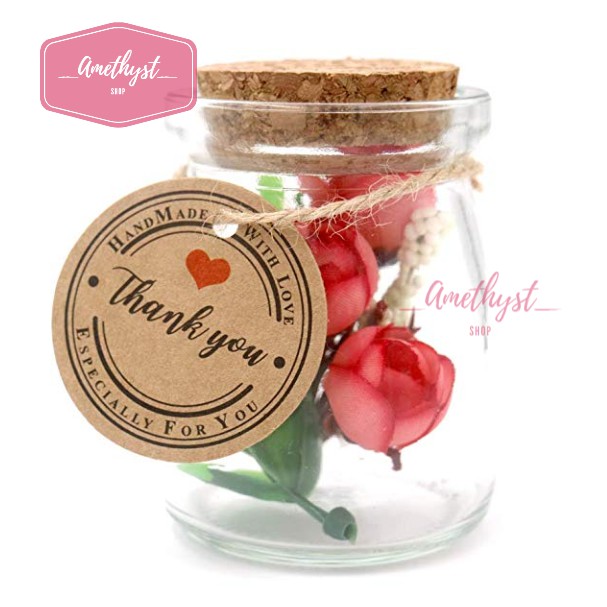 Set 100 Tag Treo Kraft Trang Trí Quà