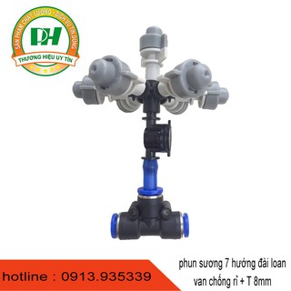 Combo 5 béc phun sương 7 hướng đài loan
