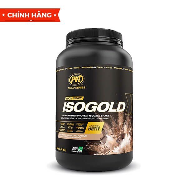 Sữa tăng cơ cao cấp PVL ISO Gold 2 Lbs Premium Isolate 100% Whey Protein Isolate & Hydrolysate | Made in Canada | GYMSTO