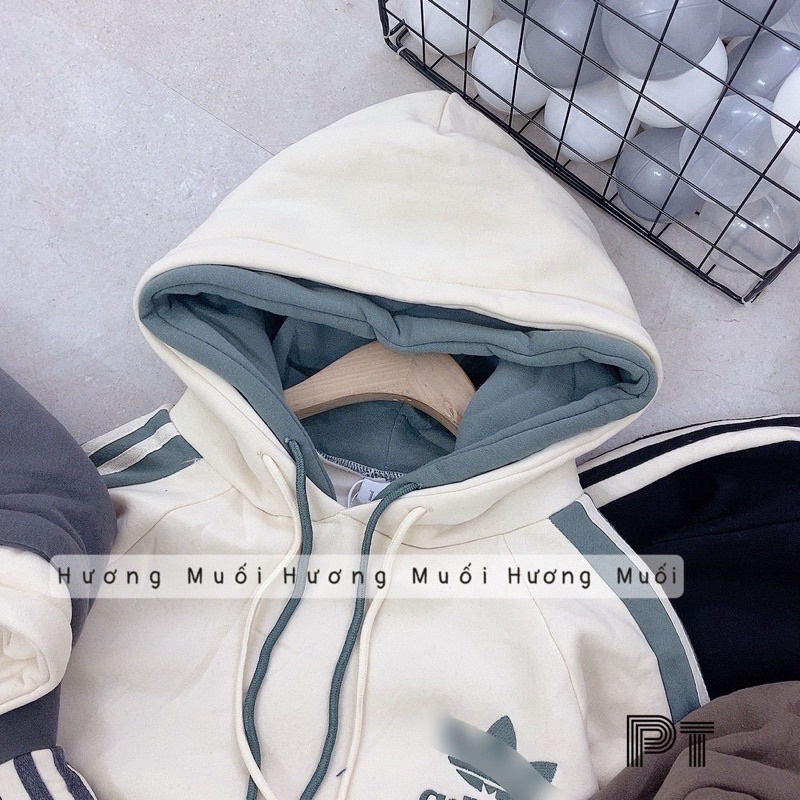 áo nỉ hoodie thêu đát 2 mũ