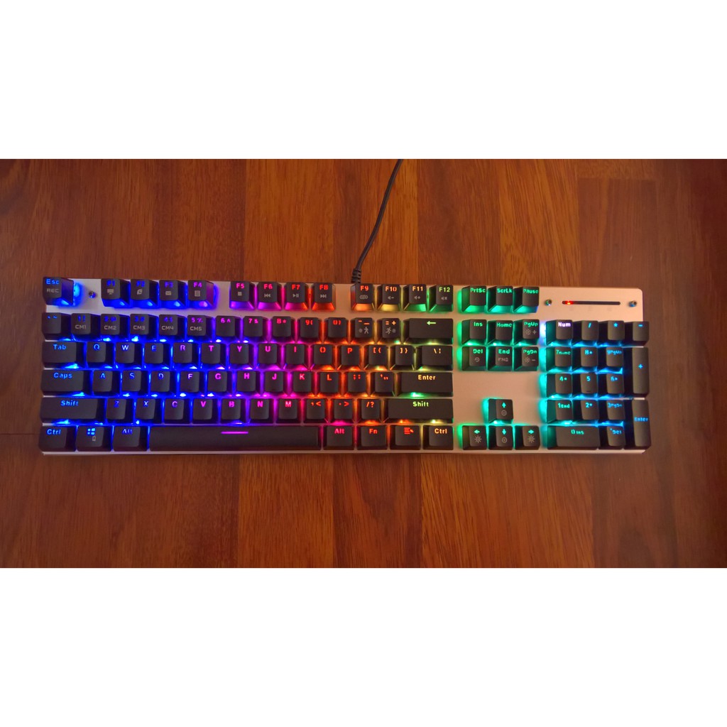 Bàn phím cơ Metoo zÊrÔ FullSize 104 phím LED RGB, Led Rainbow | BigBuy360 - bigbuy360.vn