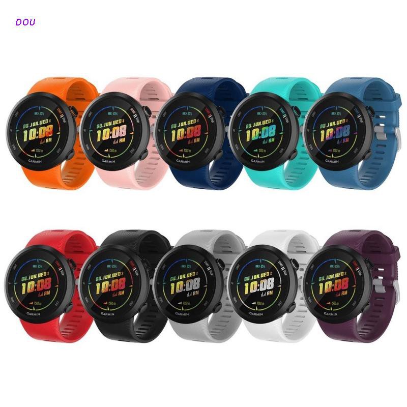 Dây Đeo Thay Thế Chất Liệu Silicon Màu Trơn Cho Garmin- Forerunner 45 45s