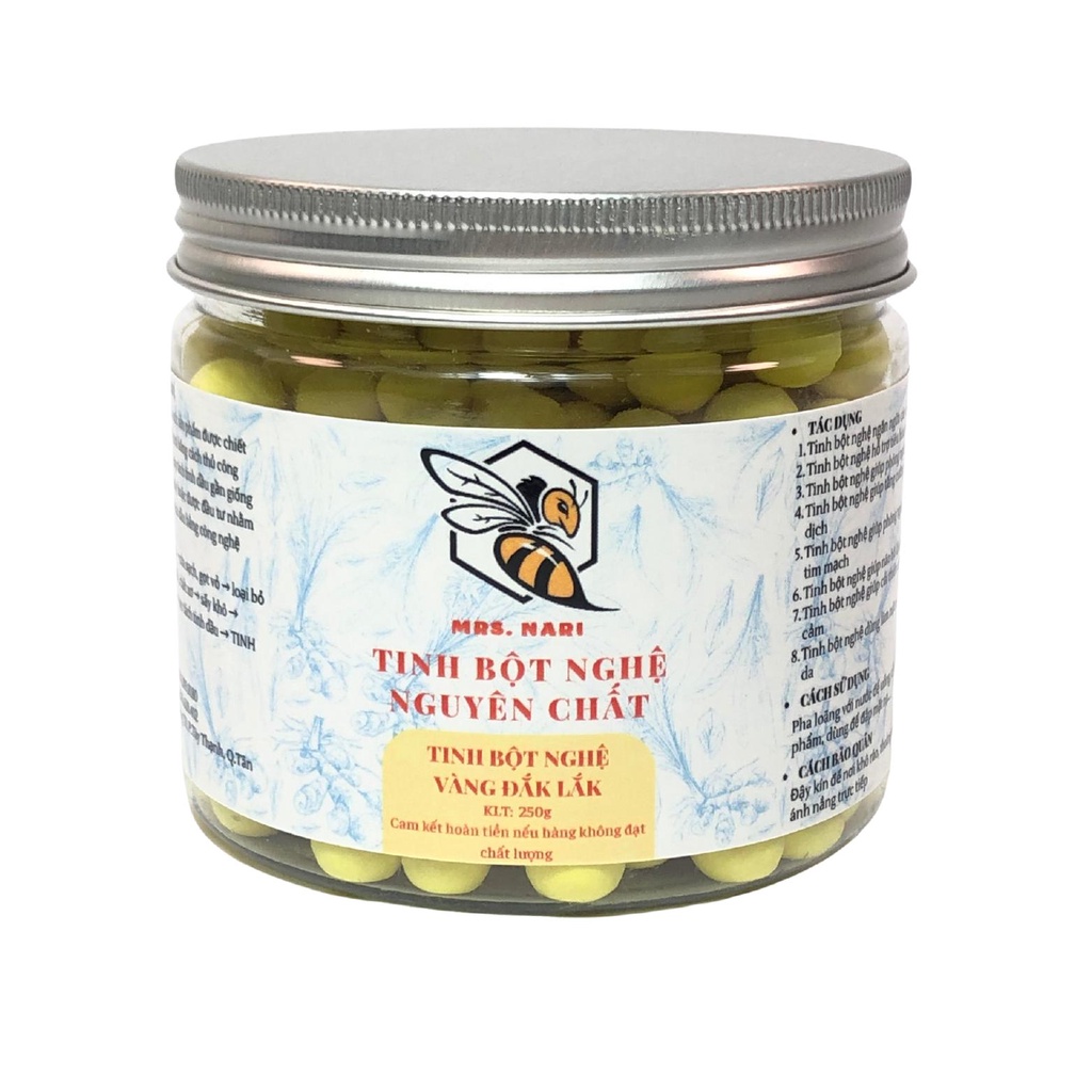 Tinh bột nghệ nguyên chất - Viên nghệ mật ong Nari Farm 50g-250g