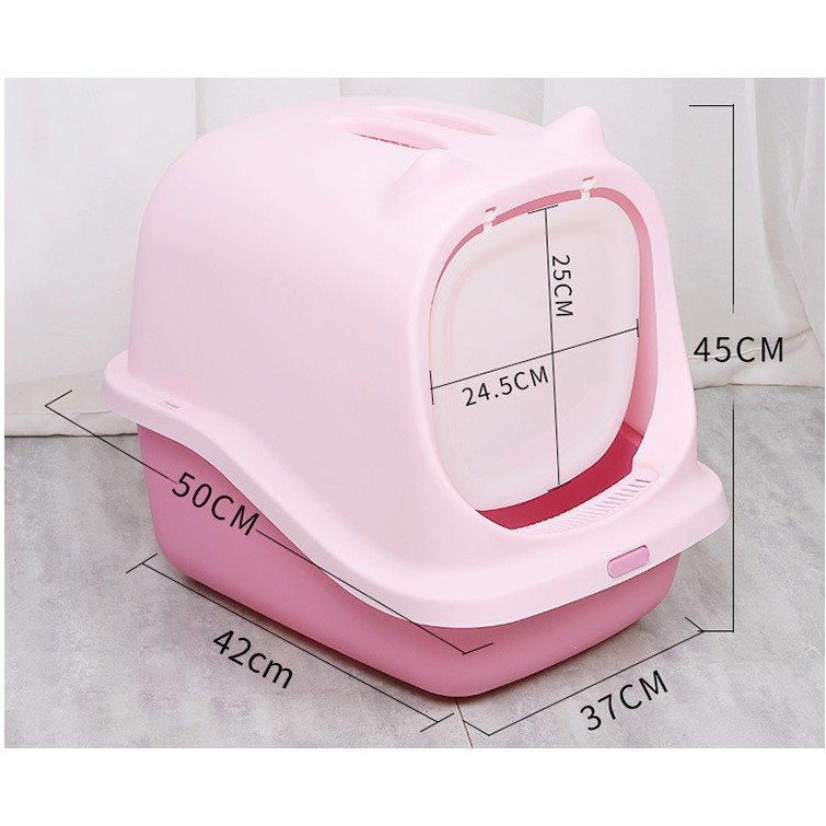Nhà vệ sinh cho mèo có cửa cỡ lớn Hoshi Pet NVS01 - Khay vệ sinh cho mèo có nắp đậy