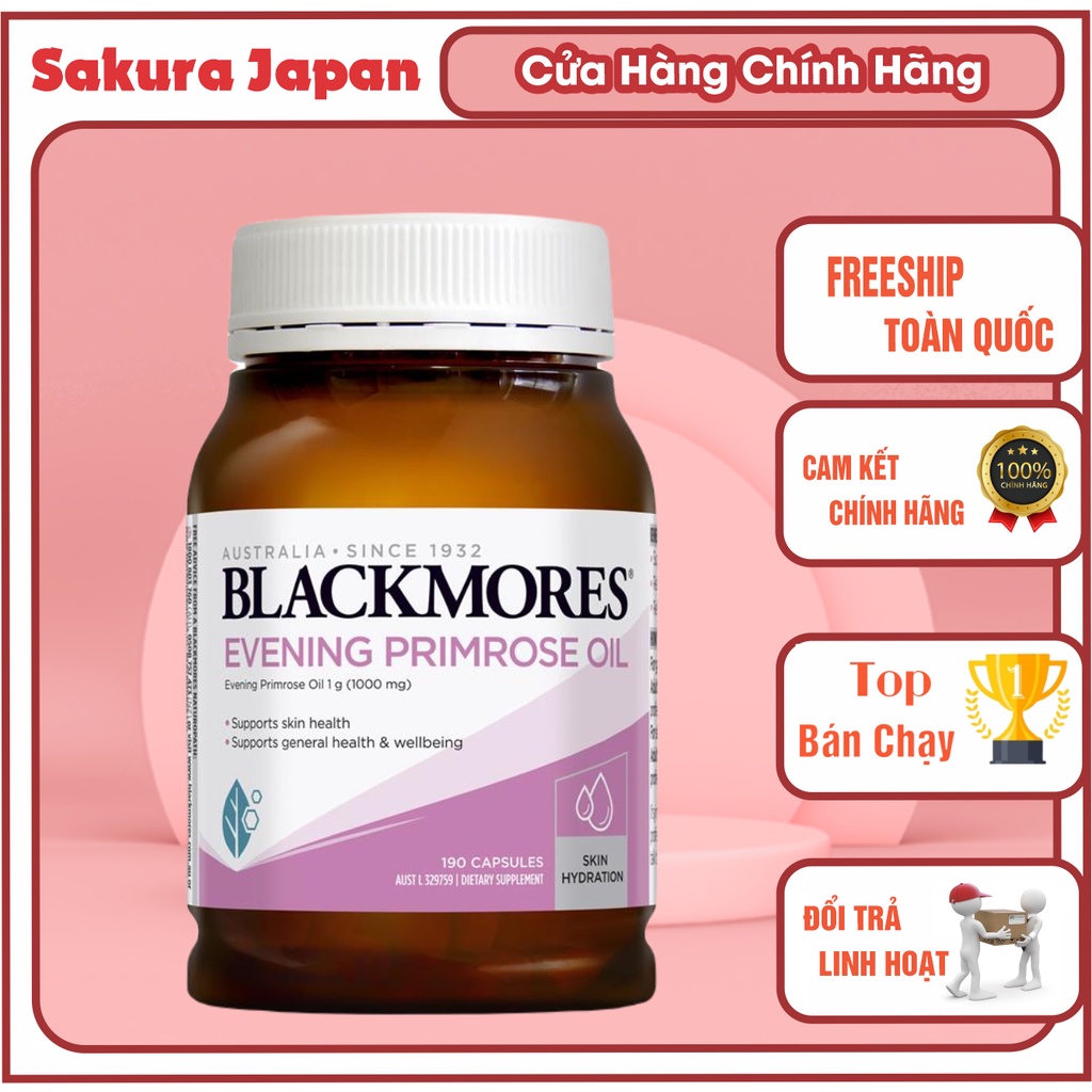 Tinh dầu hoa anh thảo Blackmores [FREE SHIP - DATE 2024 ] phiên bản nâng cấp nhiều viên nhất mẫu mới nhất,190v