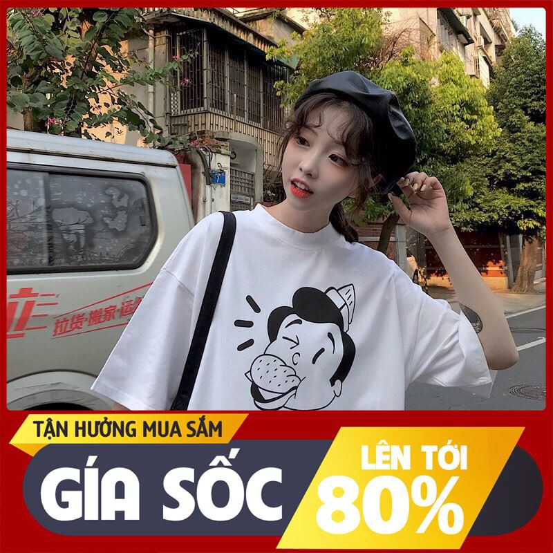 [ Sale Off ] [Siêu Rẻ] Áo thun tay lỡ, áo thun unisex SRTN8 thời trang elise