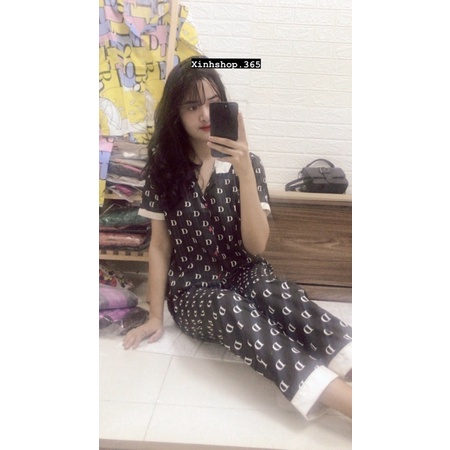Bộ ngủ nữ pijama cộc tay chất thun cotton thoáng mát