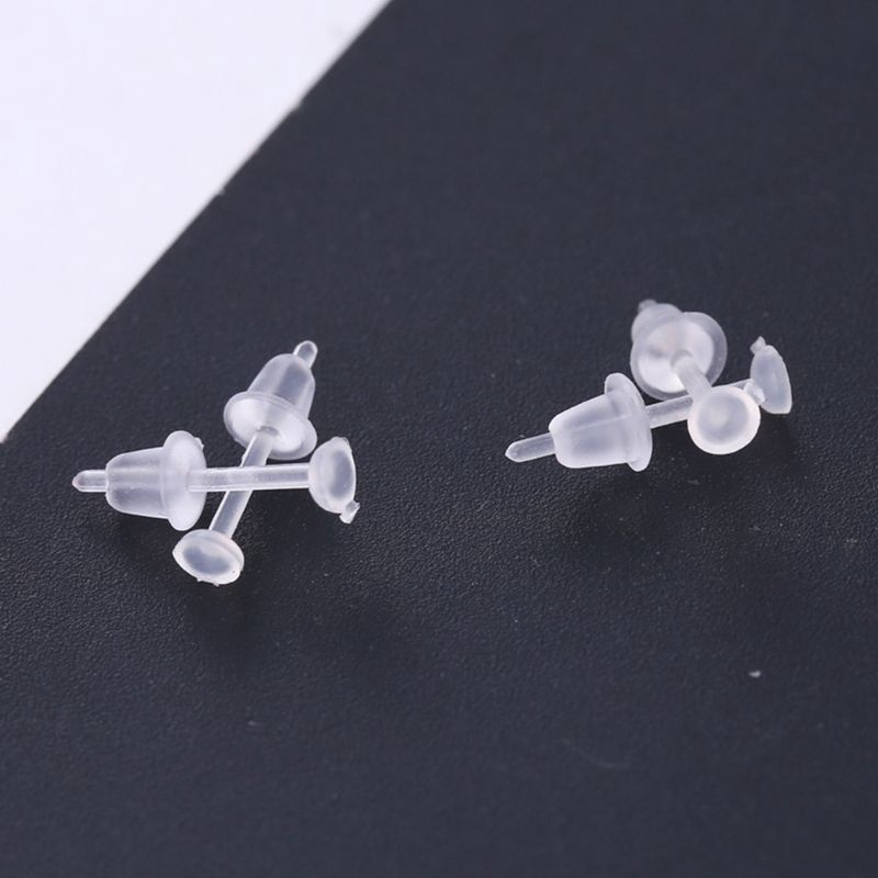 Khuyên Tai Bông Tai Nam Nữ Cao Su Trong Suốt Chống Dị Ứng Giúp Giữ Lỗ Xỏ Tiện Dụng Chống Bít Chống Tịt KT-141