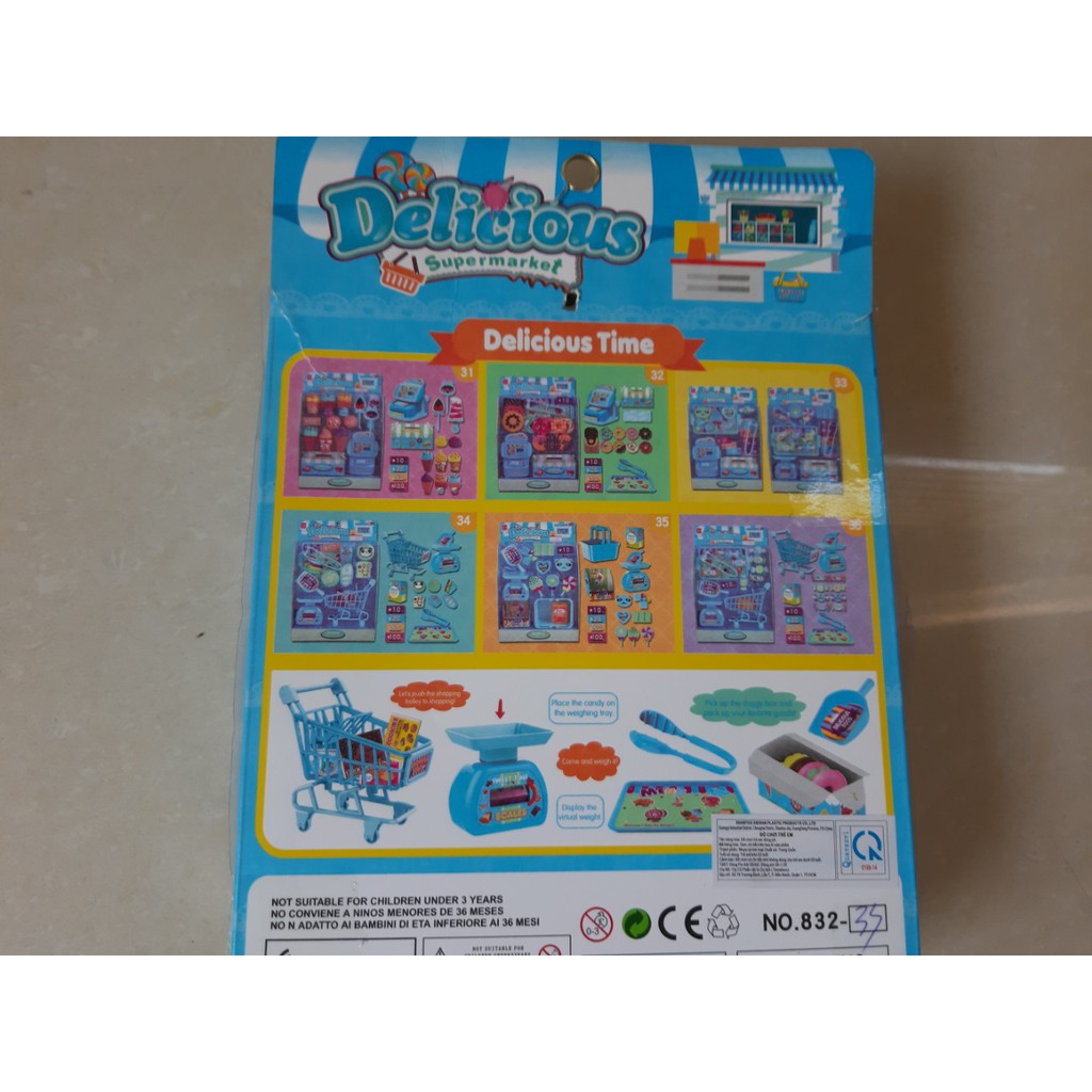 Đồ chơi máy tính tiền siêu thị (không dùng pin) quà tặng cho bé trẻ em