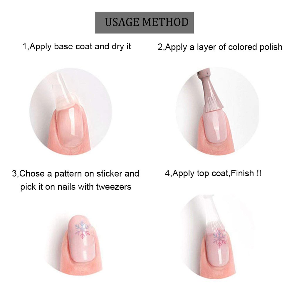 [Hàng mới về] Tờ miếng dán trang trí móng tay 3d họa tiết ngôi sao lấp lánh DIY