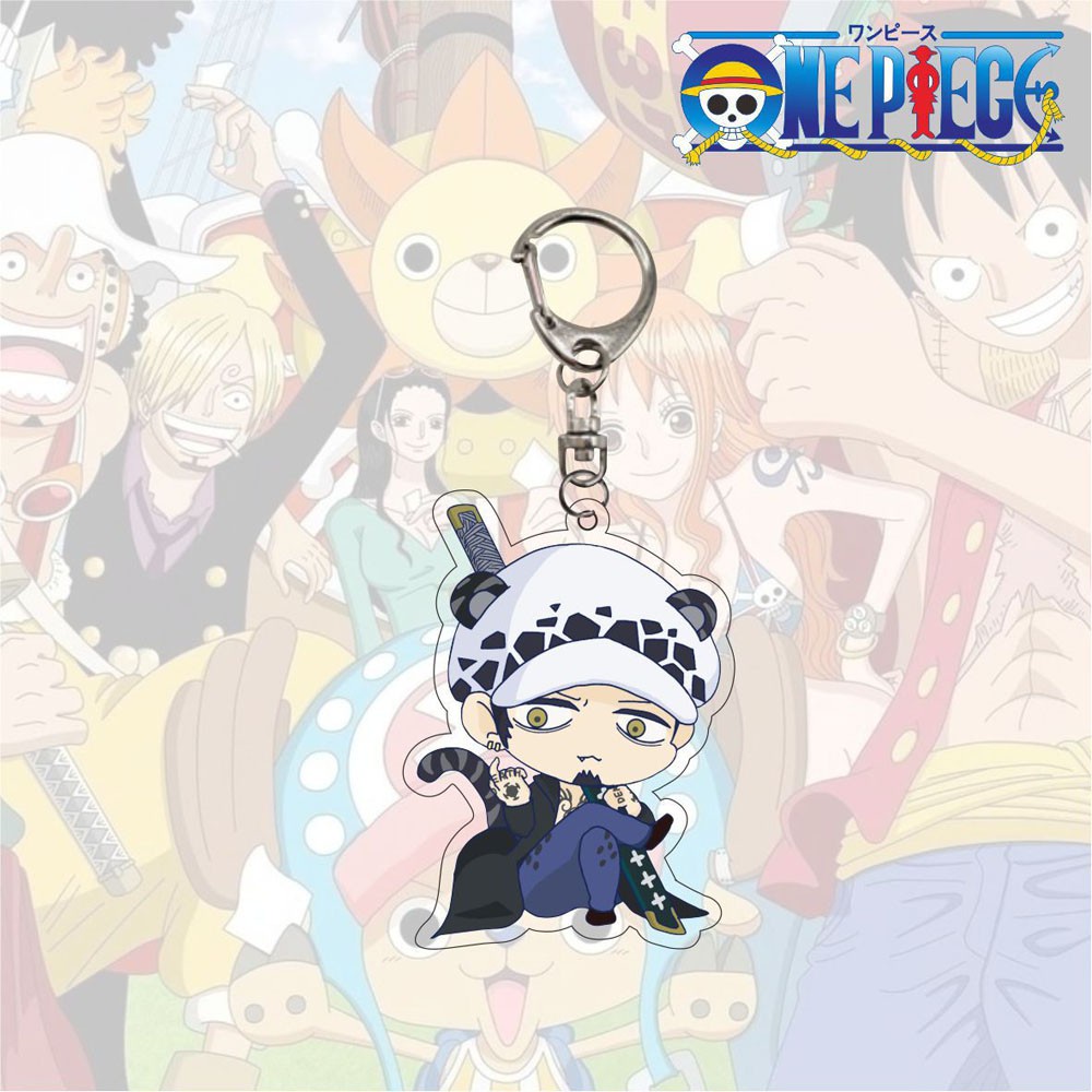 Móc Khóa Nhựa Acrylic Hai Mặt Hình Nhân Vật Phim Hoạt Hình One Piece