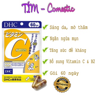 Viên uống bổ sung vitamin c dhc nhật bản 60 ngày