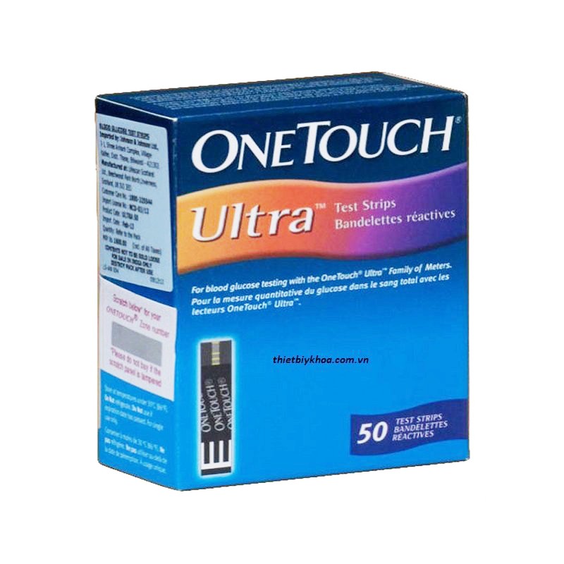 Que thử đường huyết Onetouch Ultra (25que) tặng 25 kim