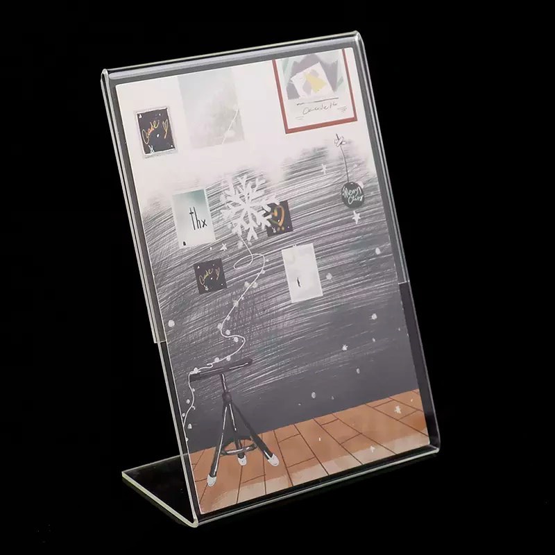 Menu mica chữ L A6 .Mica