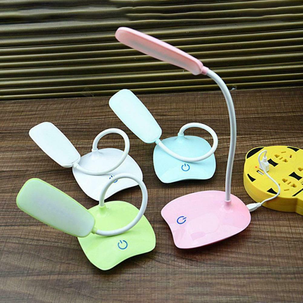 1X LED Dimmable Reading Desk Lamp Flexible Bedside Table Study Light Night USB V2F1