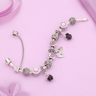Vòng Tay Chuỗi Hạt Pha Lê Tím P10957