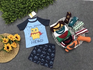 Set 4 bộ tay ngắn bé trai