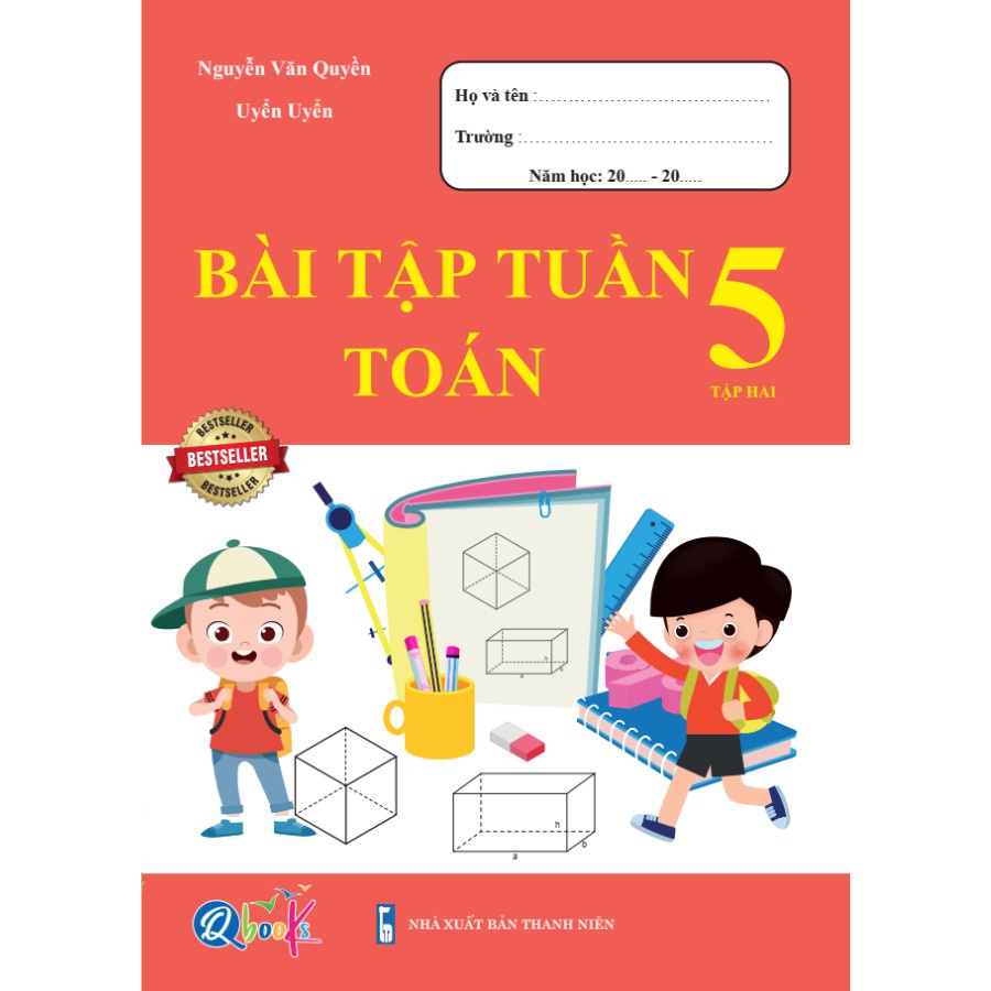 Sách - Combo Bài Tập Tuần và Đề Kiểm Tra Lớp 5 - Toán và Tiếng Việt Cả Năm