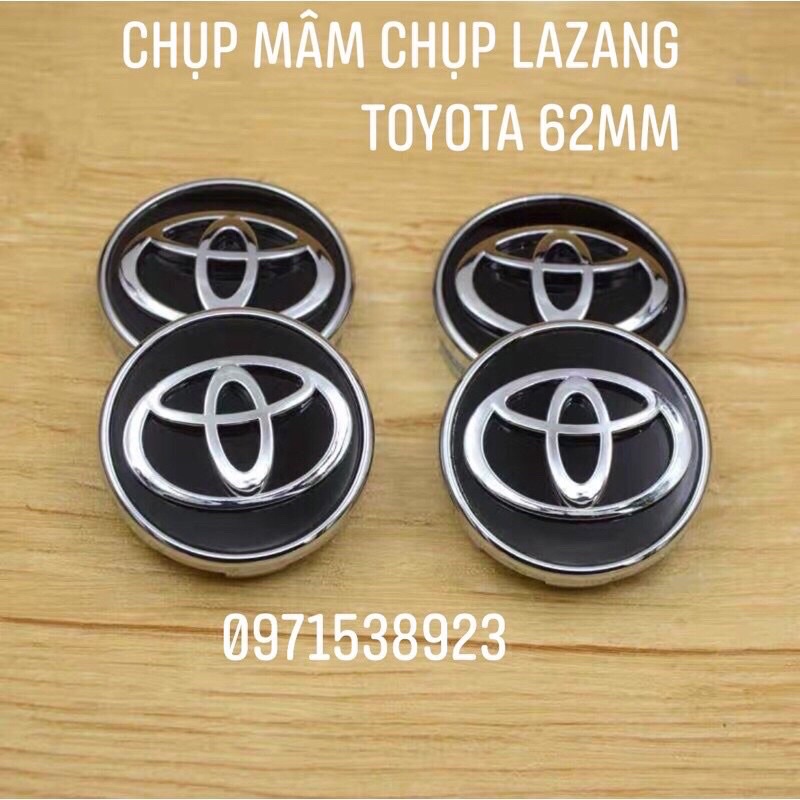 Nắp chụp lazang chụp mâm 62mm Cho Toyota Camry Yaris Corolla altis vios innova  hàng oem loại xịn đẹp.
