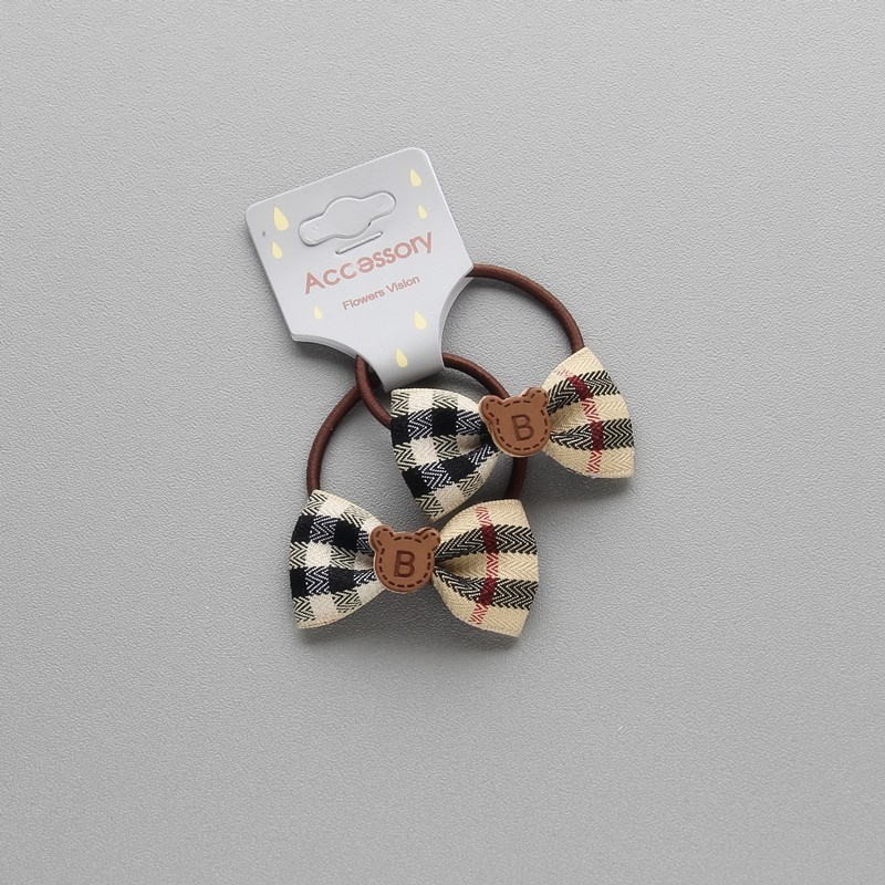 Set 2 Dây Cột Tóc Co Giãn Thắt Nơ Dễ Thương Cho Nữ