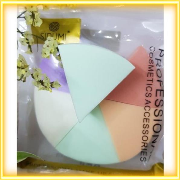 6 Miếng bông tán kem nền, mút trang điểm đánh kem lót nền, đánh phấn ướt cao cấp SIDUMI - SDM LN 160,161