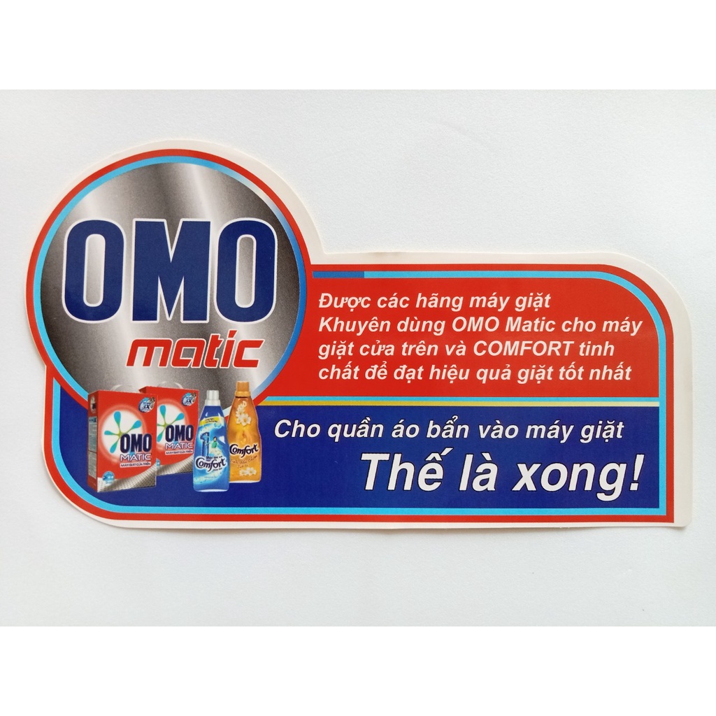 Tem OMO Dán Máy Giặt