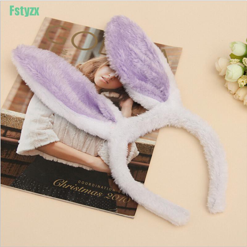 fstyzx Fashion New Plush Fluffy Bunny Rabbit Ears Headband Costume Accessory Dress Up