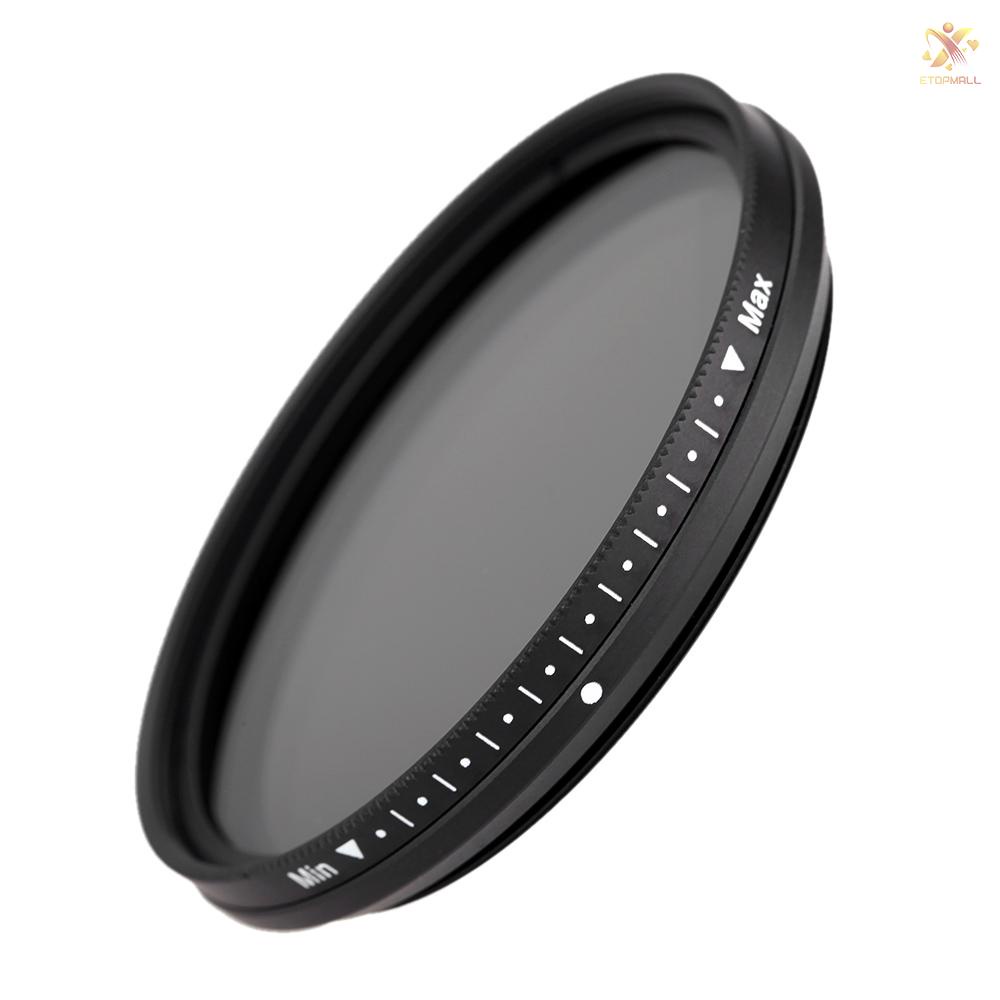 ET Fotga 52mm Slim Fader Variable ND Filter Adjustable Neutral Density ND2 to ND400